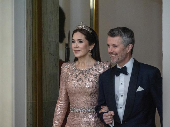 Queen Mary and King Frederik X arrive at an evening party for representatives from the world of arts and culture. Picture: Getty Images