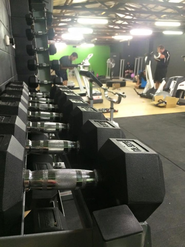 STAYING POSITIVE: A group shows off their gains after a workout at the Got Active Fitness gym in Gin Gin.