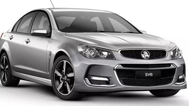 A 2017 silver Holden SV6 stolen from a city business. Picture: SA Police