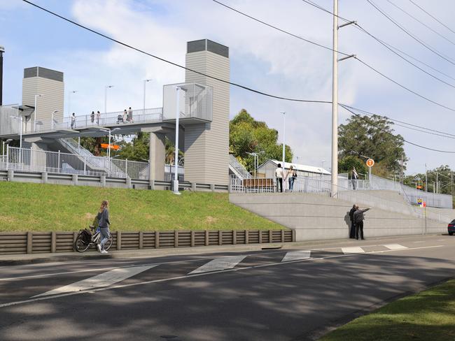 Artist's impression of the new lifts at Narara train station. Picture: supplied