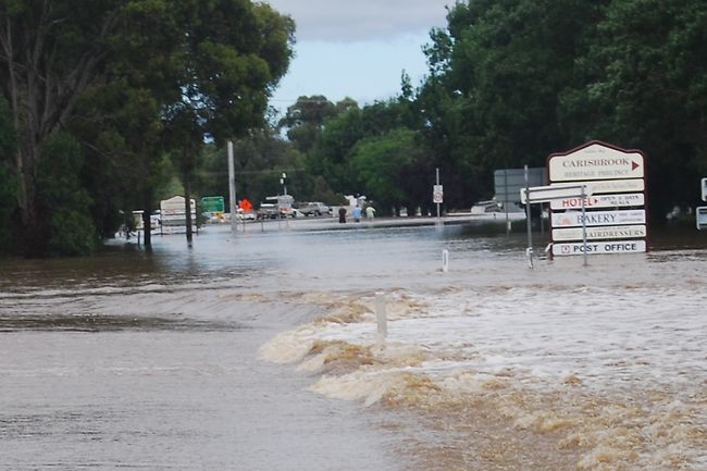 <p>Floods at Carisbrook.</p> <p>Picture: John Walsh</p>