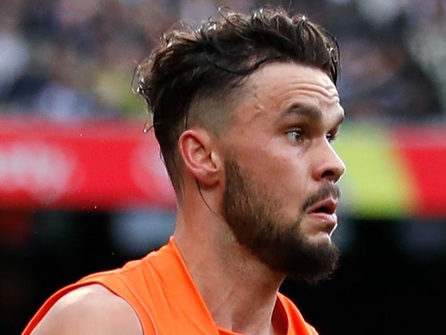 MELBOURNE, AUSTRALIA - SEPTEMBER 21: Zac Williams of the Giants in action during the 2019 AFL First Preliminary Final match between the Collingwood Magpies and the GWS Giants at the Melbourne Cricket Ground on September 21, 2019 in Melbourne, Australia. (Photo by Michael Willson/AFL Photos via Getty Images)