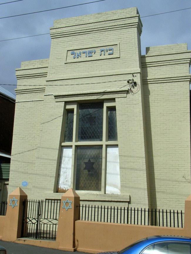 The 1844, heritage-listed Launceston synagogue. A Star of David on the synagogue’s gate was this week defaced with black marker. Picture: FRIENDS OF THE LAUNCESTON SYNAGOGUE, FACEBOOK.