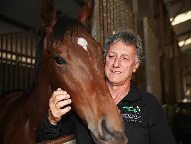 Evans slept in his stables to make sure his horses were safe. Picture: Peter Lorimer