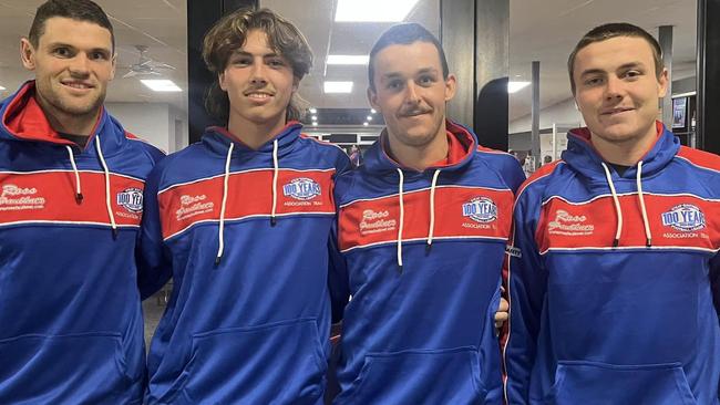 Jayden Scott (second from left) has dominated in the SFL since arriving from Myponga-Sellicks. Picture: Myponga-Sellicks Football Club