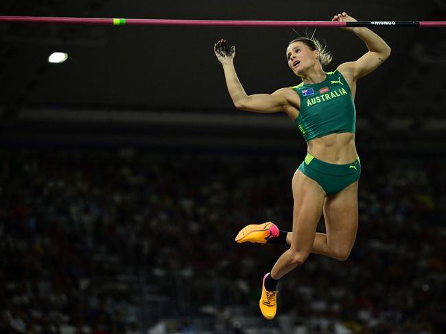 Nina Kennedy competing th world athletics championships. PIcture: Ben Stansall / AFP