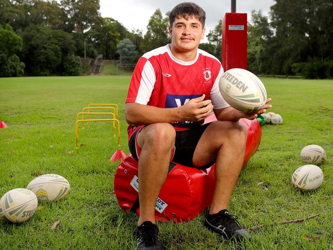 Dragons front rower Corey Ackers is quickly rising through the ranks at the Red V. Picture: Toby Zerna