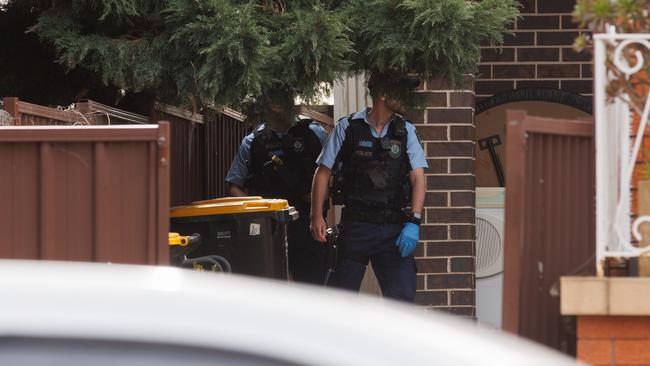 Police continued their investigation at the St Marys home on Sunday afternoon. Picture: David Swift