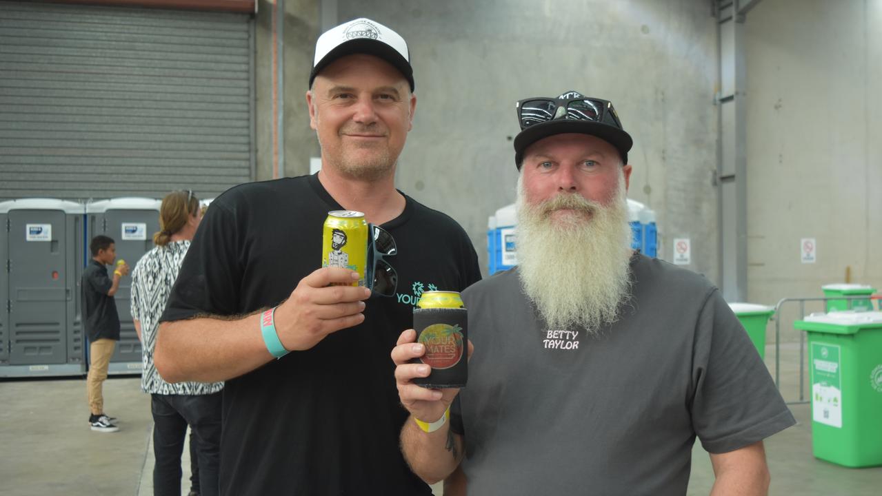 Josh Donohoe and Nathan Grice at Your Mates Beer Day Out in Warana on December 10, 2022. Picture: Sam Turner