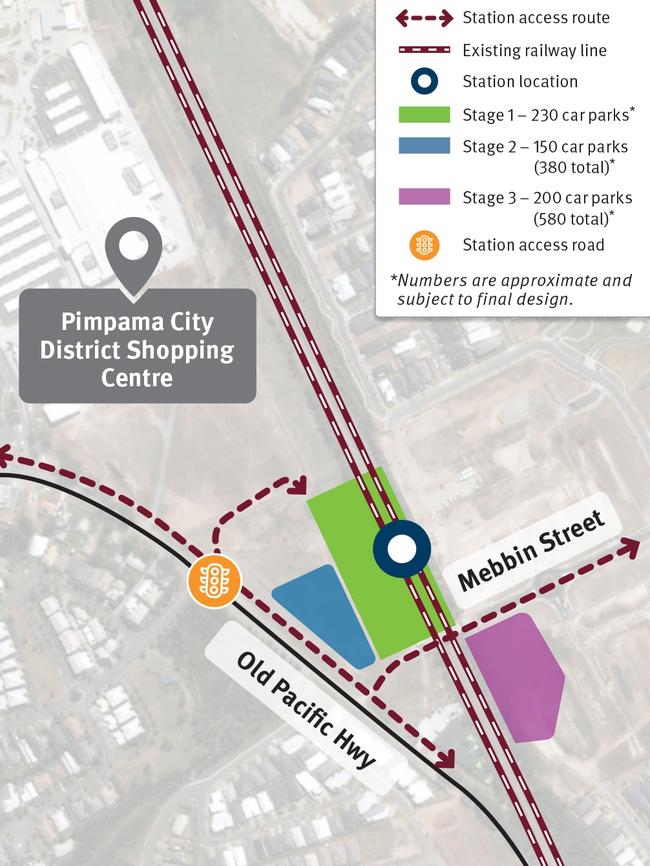 Plans for the new Pimpama heavy rail station.