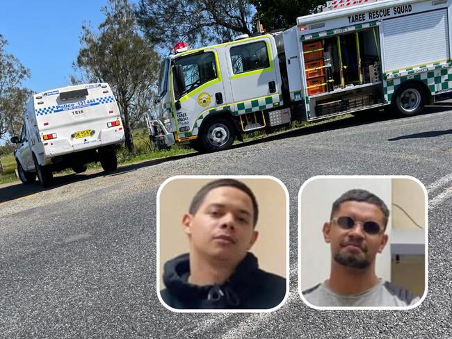 The bodies of missing Taree men Herbert Morcombe, 21, and Jaddison Ridgeway, 20 were found on Monday, August 26, near a crashed motorbike on Harrington Road.