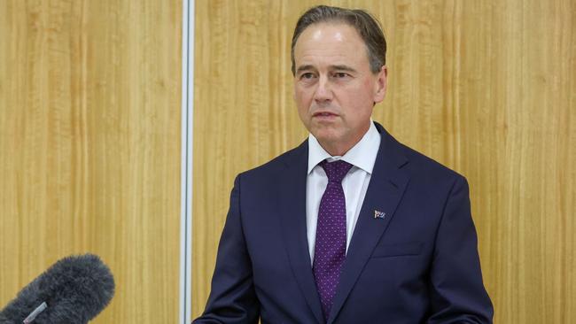 The Minister for Health and Aged Care, Greg Hunt. Picture: NewsWire/Brendan Beckett