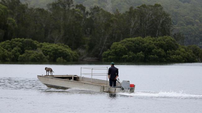 An oyster farmer on the Clyde River at Bateman's Bay on the southern NSW coast.