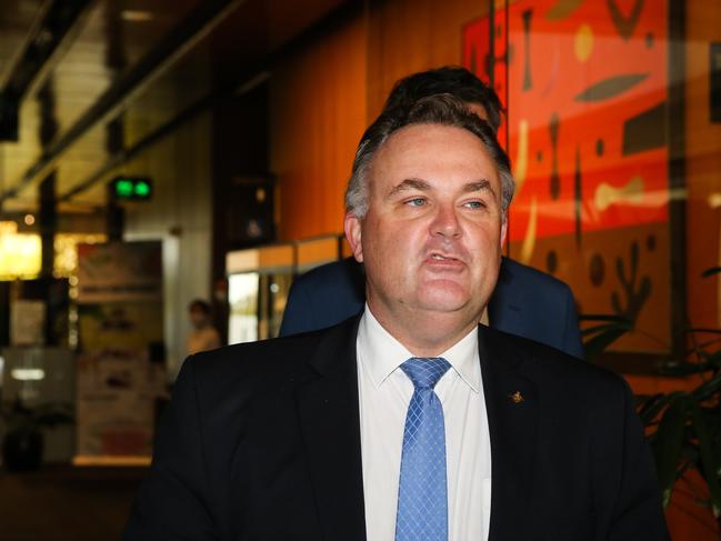 Whip Adam Crouch announces the new new leader. Picture: NCA NewsWire / Gaye Gerard