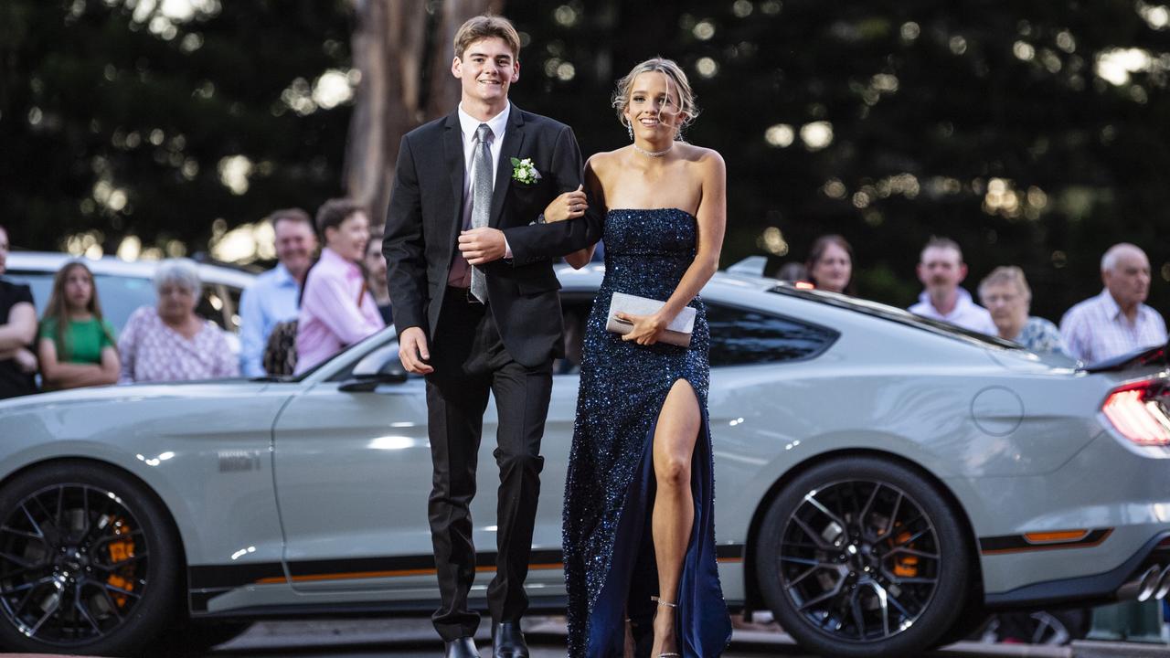 Lachlan Thompson and partner Bree Crighton at St Mary's College formal at Picnic Point, Friday, March 24, 2023. Picture: Kevin Farmer