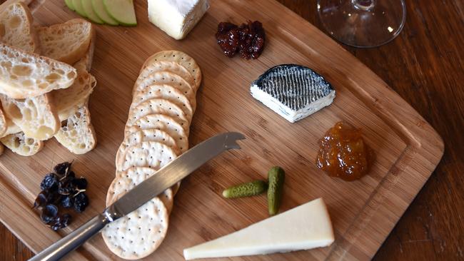 A glass of vino and cheeseboard won’t go astray Brass Razu Wine Bar.