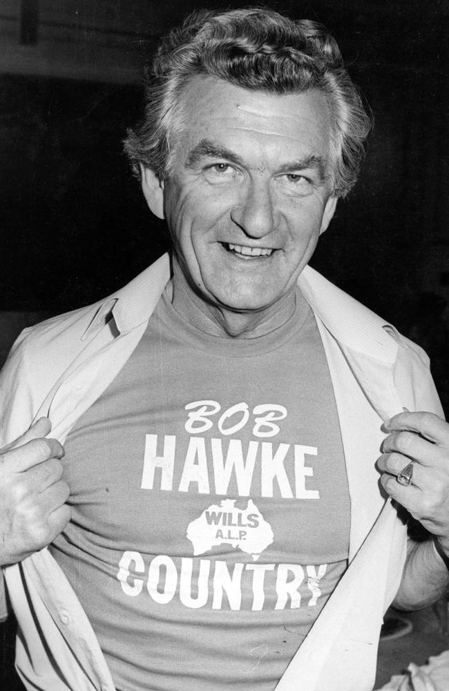 Pictured in 1980 with a personalised T-shirt.