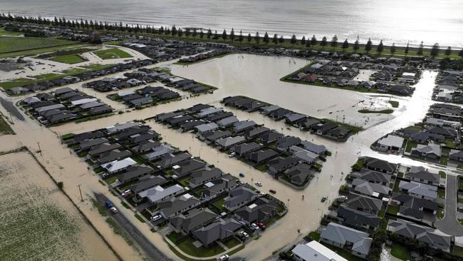 Flooding in the city of Napier, situated on the North Island's east coast. Picture: AFP.