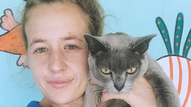 Ellie Eppinga (with a cat) has been involved in a four-year legal suit with Beacon Hills Vet Clinic, where she did 30 minutes work experience in 2019. Picture: Facebook