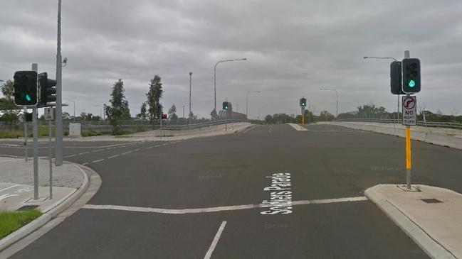 The intersection of Soldiers Parade and Edmondson Park train station.