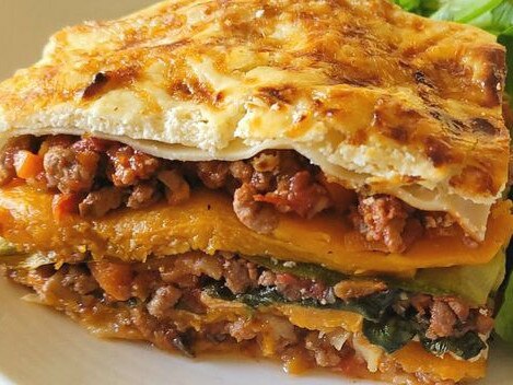 Healthy lasagne with ricotta.