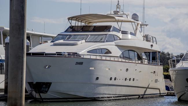 The Lady Pamela docked at Gold Coast City Marina at Coomera. Picture: Gold Coast Bulletin.