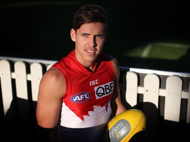 Jake Lloyd during his rookie year with the Swans. Picture: Phil Hillyard