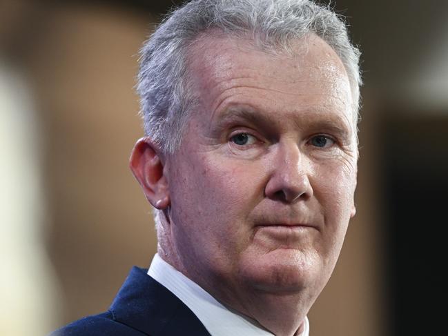 CANBERRA, AUSTRALIA, NewsWire Photos. AUGUST 31, 2023: Workplace Relations Minister Tony Burke addresses the National Press Club in Canberra. Picture: NCA NewsWire / Martin Ollman