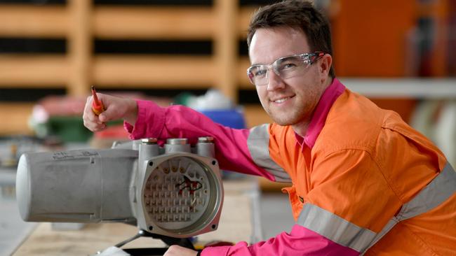 Townsville City Council instrumentation apprentice Sean Malcolm is vying for an award at the Queensland Training Awards state final this weekend. Picture: Evan Morgan