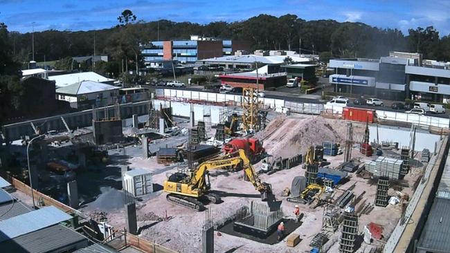 Groundworks are under way at the new council building site.