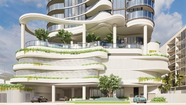 Artist impression of a 41-storey tower planned for Chelsea Ave, Broadbeach by Raptis