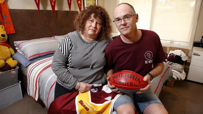 Patrick Cronin’s parents Robyn and Matt Cronin. Picture: David Caird
