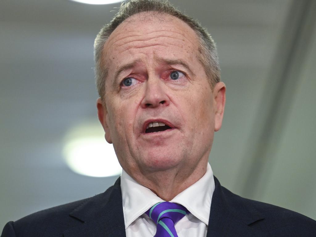 CANBERRA, Australia, NewsWire Photos. June 5, 2024: NDIS and Government Services Minister, Bill Shorten holds a door stop press conference at Parliament House in Canberra. Picture: NCA NewsWire / Martin Ollman