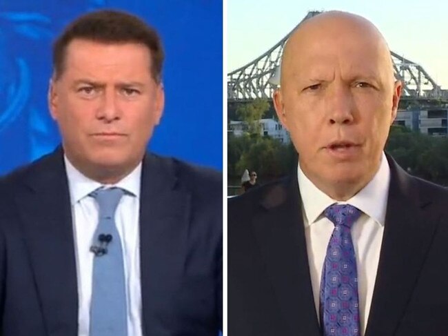 Karl Stefanovic has been accused of being 'provocative' by Defence Minister Peter Dutton.