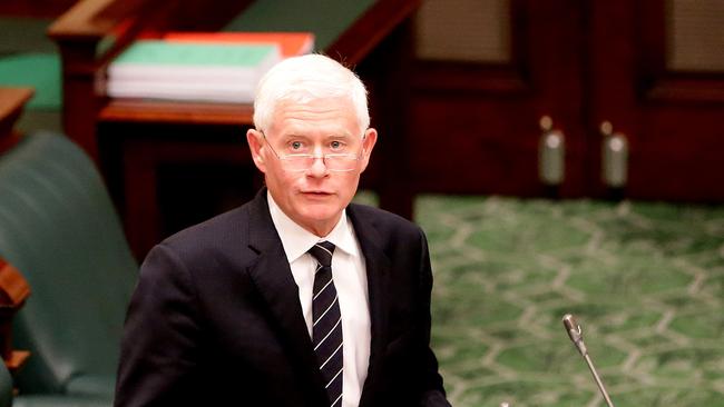 Attorney-General John Rau in State Parliament. Picture: Dylan Coker