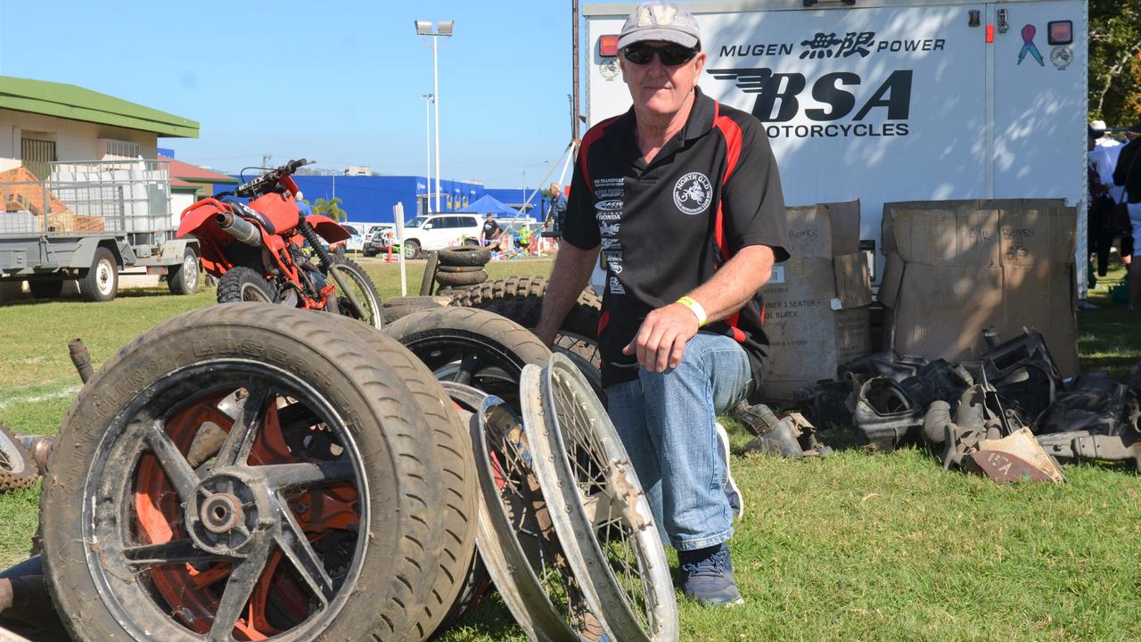 2023 Townsville Swap Meet: Vintage motocross racer Russell Ralph from Hervey Range.