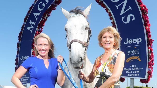 Kate Jones MP and Katie Page at yesterday’s announcement. Picture: Richard Gosling