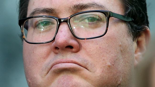 George Christensen and  The Nationals team at a joint press conference at Parliament House in Canberra. Picture Kym Smith