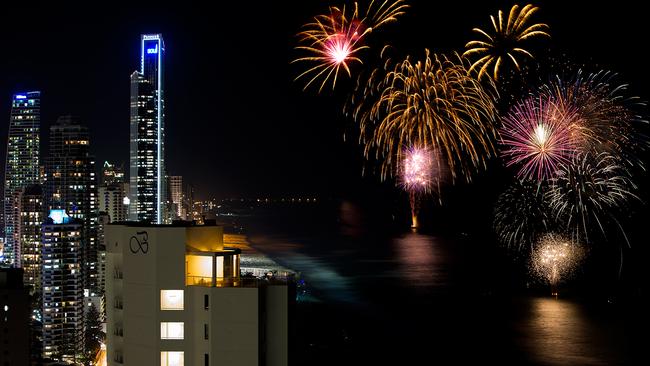 SeaFire lights up Surfers Paradise, much to the delight of the thousands of people drawn to the precinct for the spectacular display. Photo: Renee Doyl