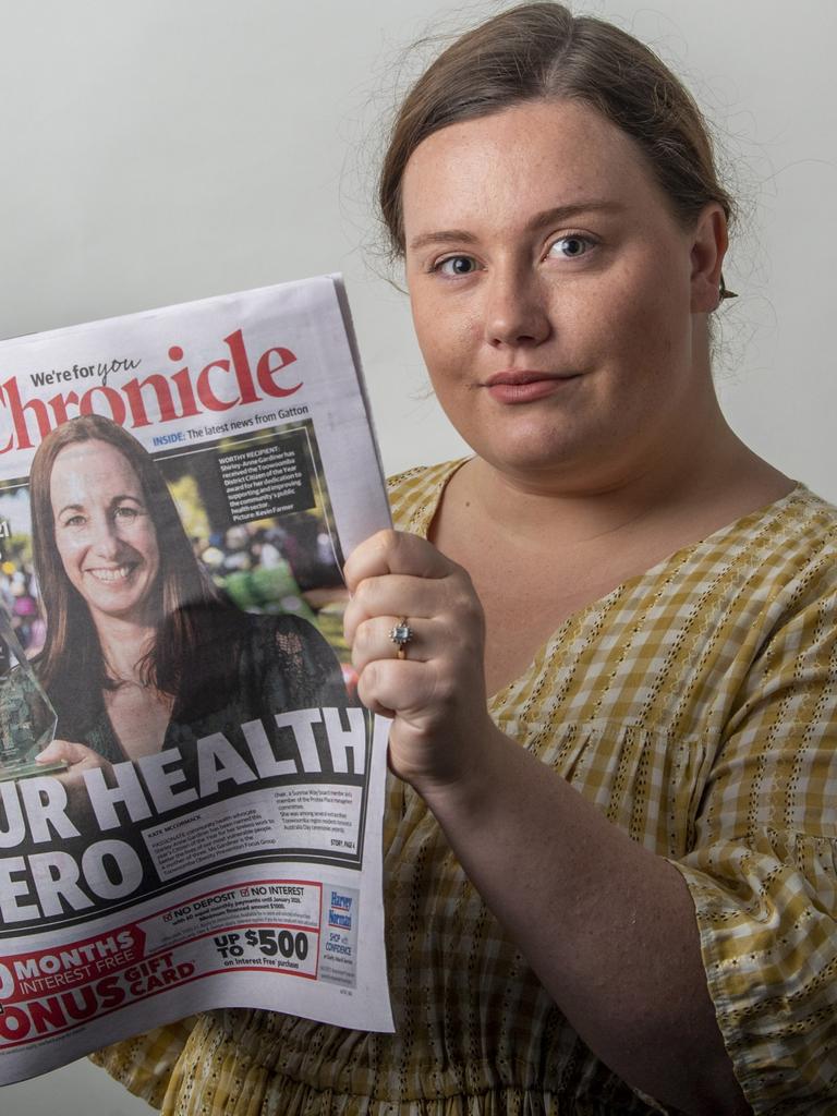 New Toowoomba Chronicle journalist Kate McCormack. Picture: Nev Madsen