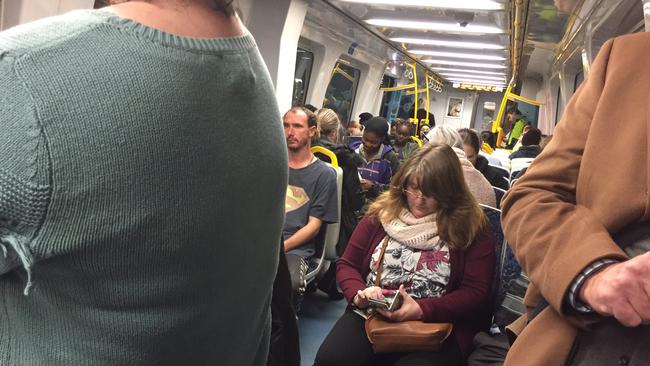 A train full of people. Picture: Dan Foster/ @back_2basics