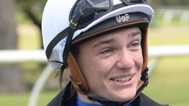 Apprentice Luke Cartwright handles our best bet of the day for Benalla on Tuesday. Picture: Ross Holburt–Racing Photos via Getty Images