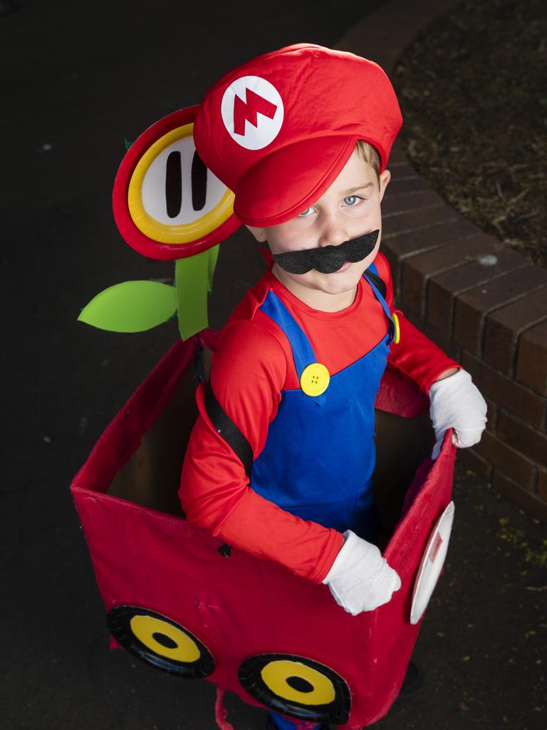 Byron Willis as Mario for Book Week at Rangeville State School, Friday, August 25, 2023. Picture: Kevin Farmer