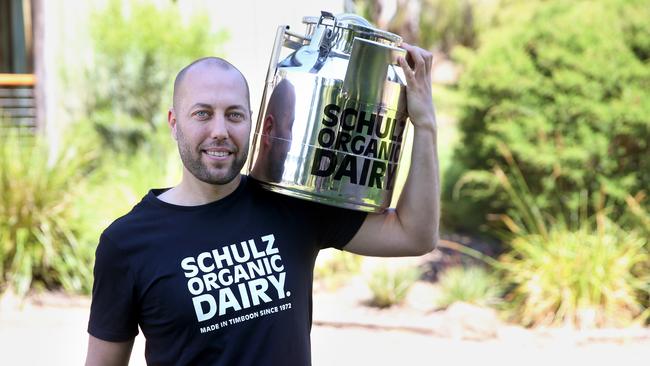 Simon Schultz of Schultz Organic Dairy has been named a winner in the delicious Harvey Norman Produce Awards. Picture: Andy Rogers