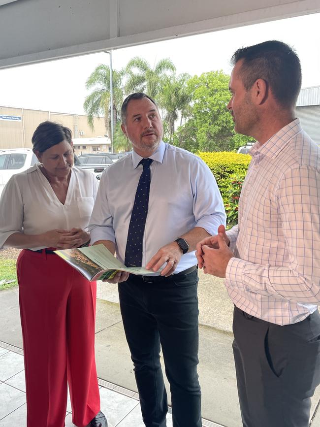 Member for Mundingburra Janelle Poole, Minister for the Environment and Tourism and Minister for Science and Innovation Andrew Powell and Member for Townsville Adam Baillie.