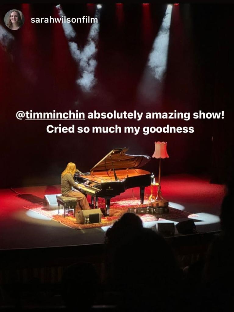 A social media post about Minchin’s show.