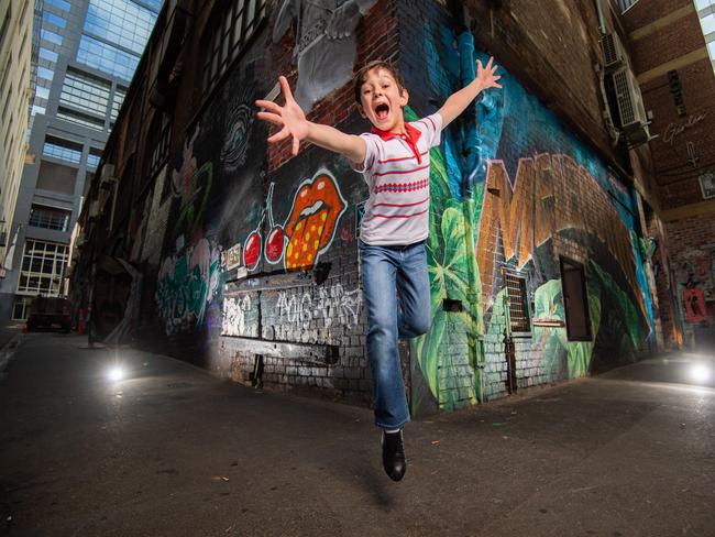 Melbourne boy River Mardesic is among four talented boys to play the lead role in the Billy Elliot musical. Picture: Jason Edwards