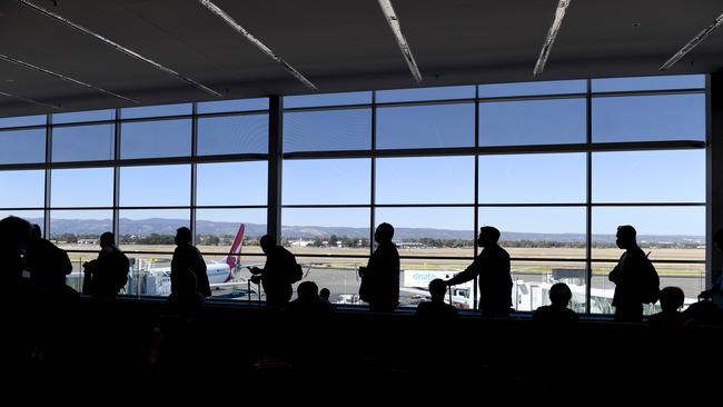 Travellers at Adelaide Airport. Picture: File