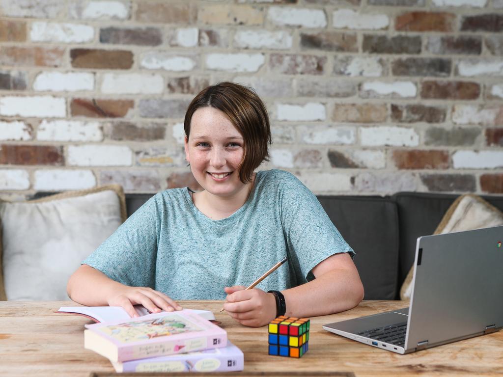 SYDNEY, AUSTRALIA - NOVEMBER 30 2021: 
Sadie Quinn winner of the Years 5-6 category of the short story competition in Sydney. Picture: Newscorp - Daily Telegraph / Gaye Gerard