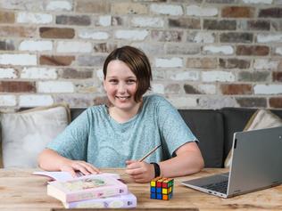 SYDNEY, AUSTRALIA - NOVEMBER 30 2021: 
Sadie Quinn winner of the Years 5-6 category of the short story competition in Sydney. Picture: Newscorp - Daily Telegraph / Gaye Gerard